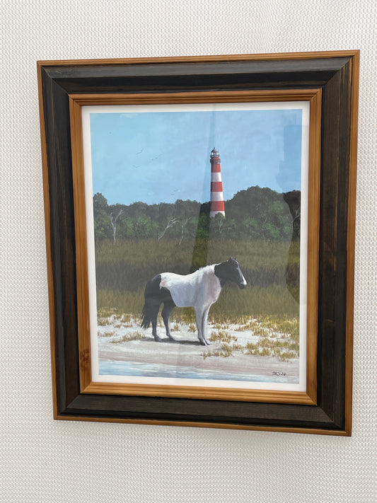Keeper of the Light-Beach Boy dark frame 11x14