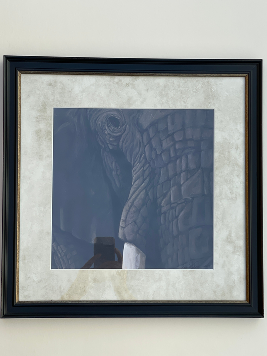 "Elephant" 12 x 12 Framed Print