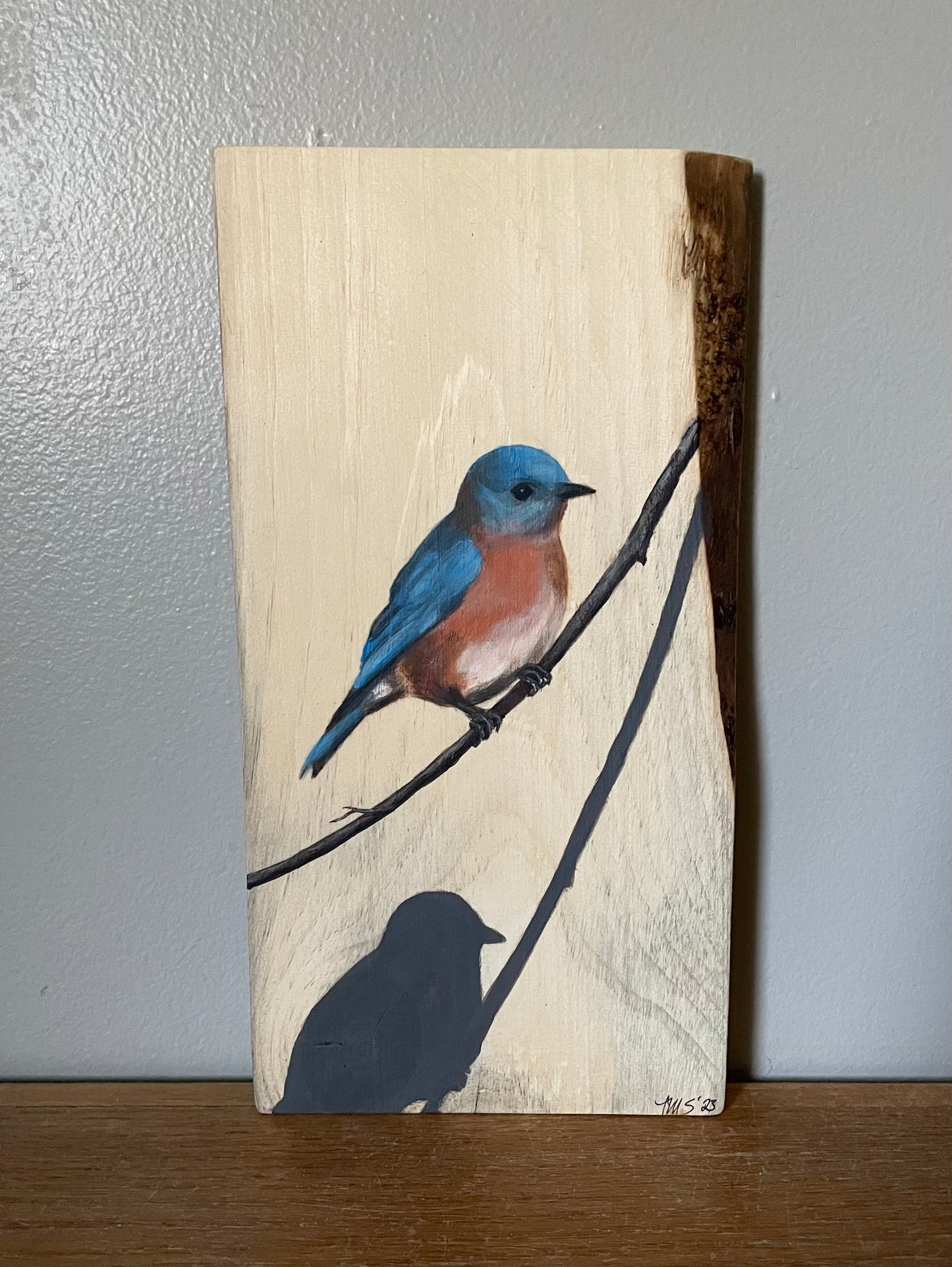 "Bluebird Shadow” Live Edge Wood