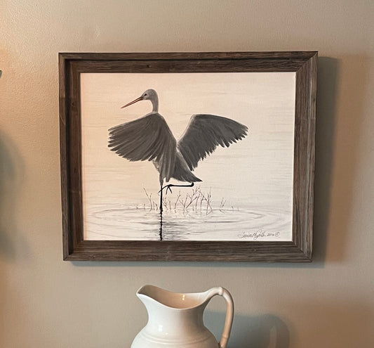 "Egret" 16"x20" Original