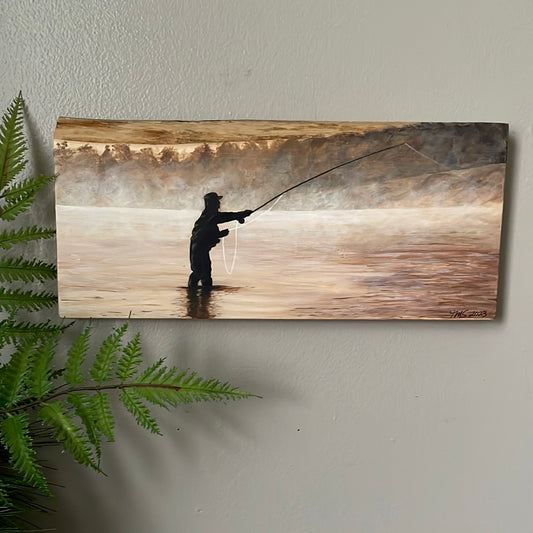 "Gone Fishing" Live Edge Wood